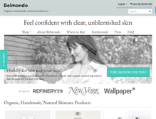 Tablet Screenshot of belmondoskincare.com